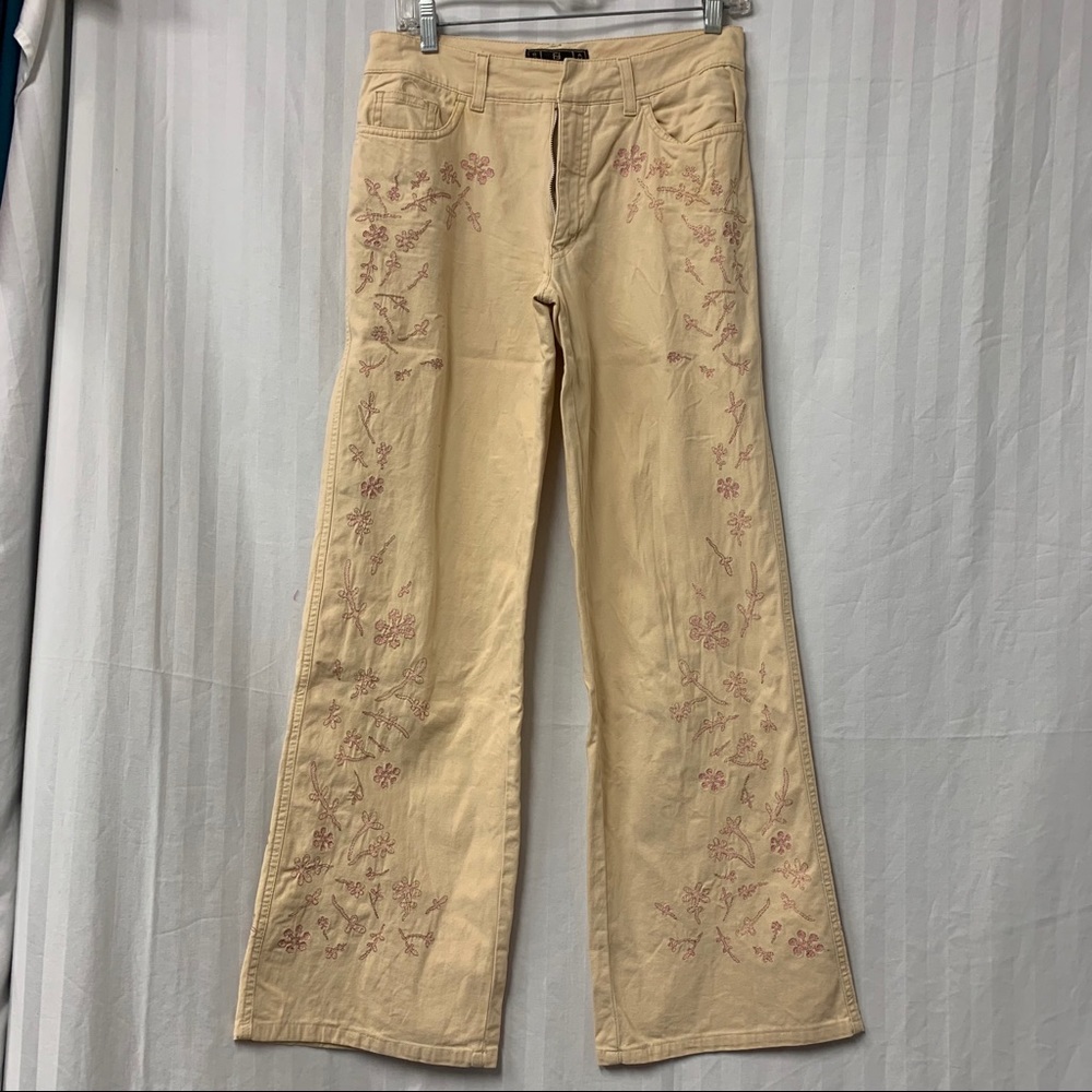 Fendi Floral Embroidered Flare Pants